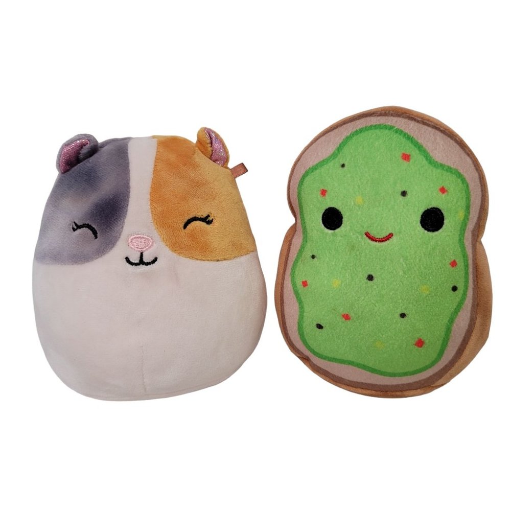 squishmallow set sinclair avocado toast and everett the hampter mini 5"